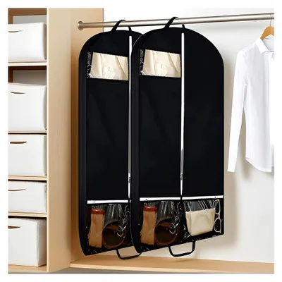 Produktbild von Reise-Kleiderorganizer | Anzugsäcke zur Aufbewahrung im Kleiderschrank | Faltbarer Kleider-Organizer mit Taschen für Hemden und Anzüge für Damen und Herren