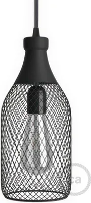Image de Creative-Cables : Abat-jour nu en forme de bouteille Jéroboam, en métal