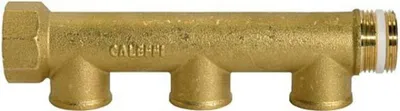 Produktbild von Riegler Verteilerstück, 2 AbgängeMessing, Eingang 2x3/4 Ausgang 3xG1/2 IG