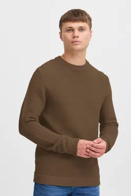 Produktbild von !Solid SDValencia Herren Strickpullover Feinstrick Pullover mit Rundhalsausschnitt und Struktur Strick 100% Baumwolle Regular fit