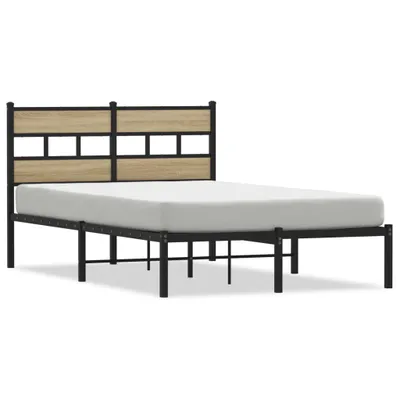 Obrázek produktu pro vidaXL Kovová postel bez matrace Sonoma dub 120x200 cm