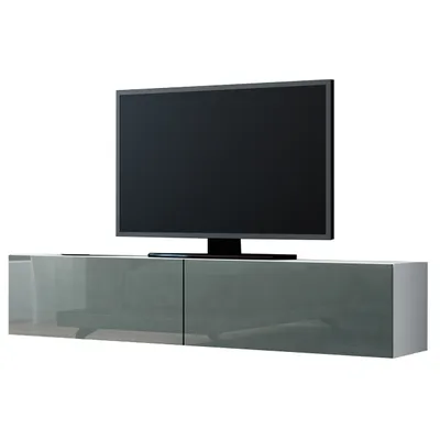 Obrázek produktu pro Komoda RTV 140 GOVI GREY A VG4 bílá / šedý lesk