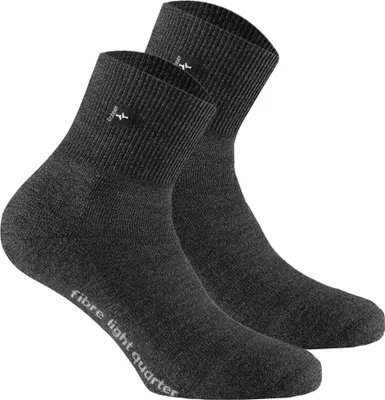 Produktbild von Rohner Advanced Socks Uni Quarter Trekking Socken 2er Pack - Fibre Light Quarter Anthrazit 42-44
