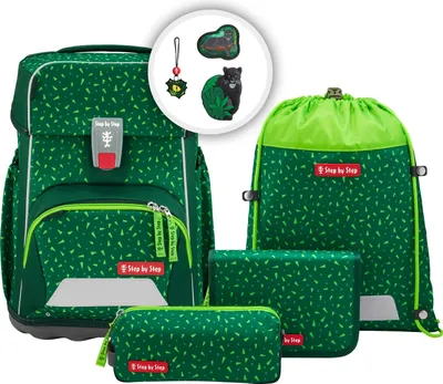 Produktbild von Step by Step Basis Green Graphics Schulranzen Set 4tlg.