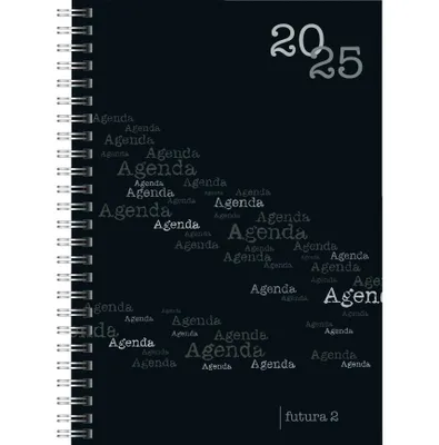 Produktbild von rido/idé 7021105905 Buchkalender Modell futura 2 (2025)| 2 Seiten = 1 Woche| A5| 160 Seiten| PP-Einband| schwarz