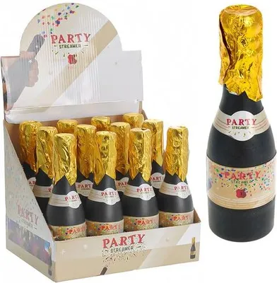Produktbild von Konfetti Party-Popper als Deko-Sektflasche ca.20cm Confetti party popper as a decorative champagne bottle
