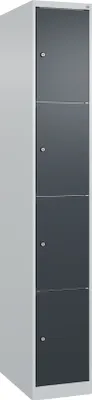 Produktbild von CP Schließfachschrank Classic Plus anthrazitgrau, lichtgrau 080000-104 S10007, 4 Schließfächer 30,0 x 50,0 x 185,0 cm