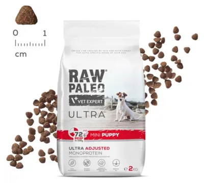 Obrázek produktu pro RAW PALEO Ultra Mini Puppy Beef - suchá strava pro štěňata malých plemen - 2 kg