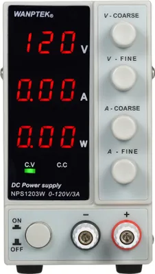Image de wanptek Switching DC Power NPS1203W 0-120V 0-3A Supply LED 3-digits Display High Precision Adjustable Mini Power Supply AC 115V/230V 50/60Hz Voltage & Current Regulated Dual Output