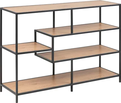 Produktbild von Actona Seaford, Regalboden, Freistehend, Papier, Stahl, Schwarz, Holz, Universal, 4 Regale