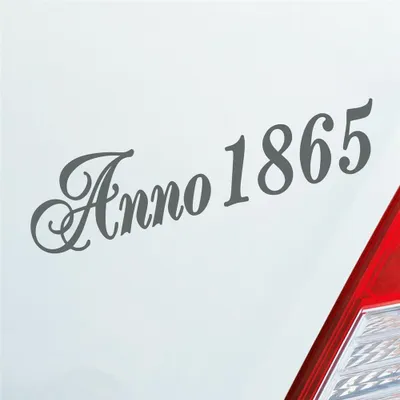 Produktbild von Auto Aufkleber Deko Home ANNO 1865 Vintage 20x5 cm Grau Sticker Heckscheibenaufkleber
