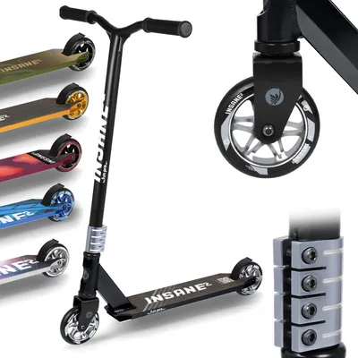 Produktbild von Fun Pro Stunt Scooter Insane2, Stunt Roller mit ABEC 9 Lager, Scooter mit Griptape, 110 mm Rollen mit Alufelgen, Non E Scooter für Kinder & Erwachsene, Cityroller bis 100 kg