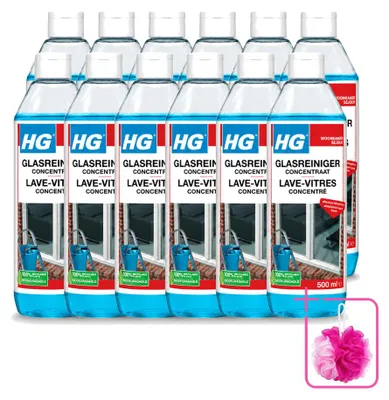 Produktbild von 12 x HG Glasreiniger Konzentrat - 500 ml - Sparpackung - 12 Stücke