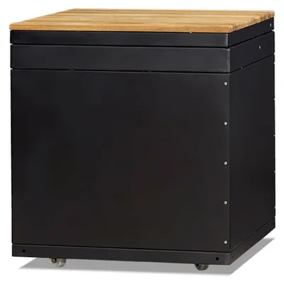 Immagine prodotto di Modulo cucina da esterno in legno e acciaio inox nero per cucina da giardino