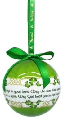 Keltisches Kerstboomornament mit Irischem Segen, 7,5 cm, Geschenkbox