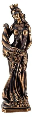 Glücksgöttin-Figur aus Harz, handbemalt, 40 cm