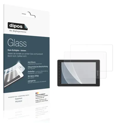 Image de 2x Protection ecrán pour Gaomon PD1610 mat Verre souple Film Protecteur 9H dipos