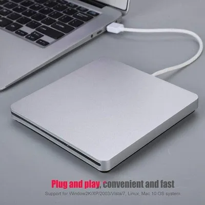 Immagine prodotto di Unità DVD esterna, USB 3.0, nera, ad alta velocità