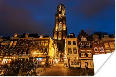 Produktbild von MuchoWow® Poster Nacht - Domturm - Utrecht 60x40 cm - Schlafzimmerdekoration