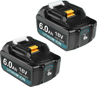 Immagine prodotto di Batteria agli ioni di litio, 3 Ah / 5 Ah / 6 Ah / 9 Ah, 2 batterie da 6 Ah, 18 V