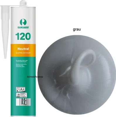 Zdjęcie produktu dla Ramsauer 120 Neutral 1K uszczelniacz silikonowy 310ml wkład szary