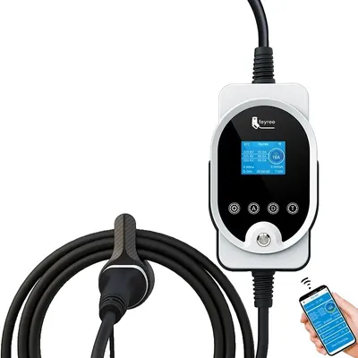 Obrázek produktu pro Nabíječka Type2 EV - 11KW 16A nastavitelná, přenosná a nástěnná, kompatibilní s inteligentní aplikací, 11KW APP NE AdaptérTYPE2