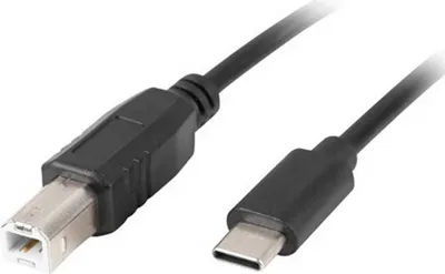 Produktbild von Kabel Lanberg USB-C (M) -> USB-B (M) 2.0 Ferritkabel 1,8 m
