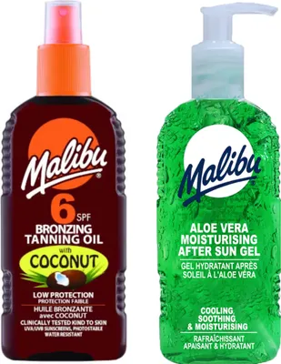 Obrázek produktu pro Malibu bronzový olej s kokosovým SPF6 200ml + aloe gel po opalování 200 ml