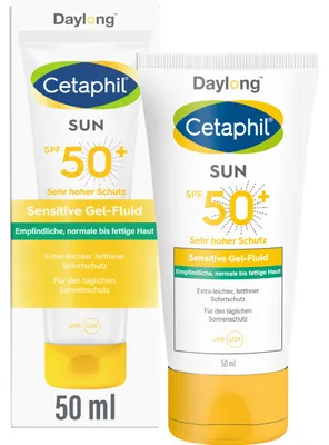 Produktbild von Sonnenschutz Gel-Fluid CETAPHIL SUN SPF 50+ 50ml empfindliche Haut UV-Schutz