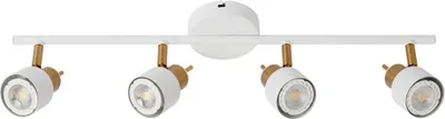 Produktbild von ARTE LAMP Deckenlampe für 4 LED Lampen – Deckenstrahler für Küche – Deckenleuchte mit Kabel - Weiße Metallarmatur.Color:Weiß,Size:4