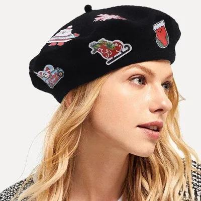 Immagine prodotto di Cappello invernale nero da donna, caldo