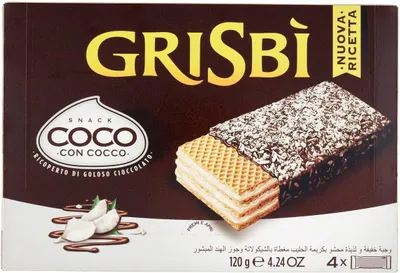 The image shows the front of a product box for a snack.