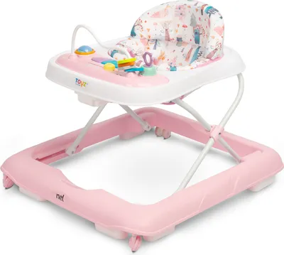 Produktbild von CARETERO Lauflernhilfe für Babys Babywalker Nel Spielecenter Laufstuhl - Rosa