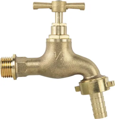 Produktbild von Messing Wasserhahn mit Schlauchanschluss 1/2"