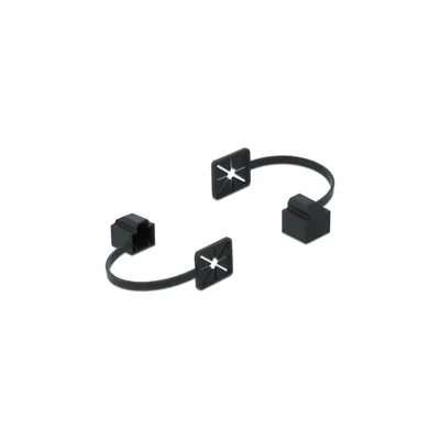 Produktbild von Delock Staubschutz für RJ45 Stecker mit Befestigungsclip schwarz