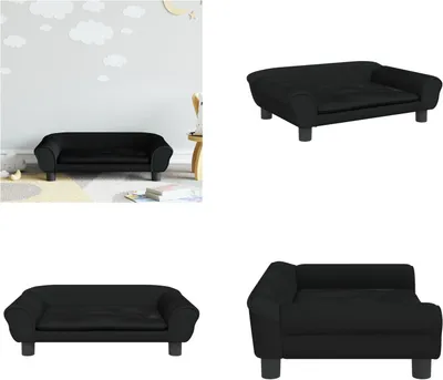 Produktbild von vidaXL Kindersofa Schwarz 70x45x26 cm Samt - Kindersofa - Kindersofas - Minisofa - Spielzimmersofa