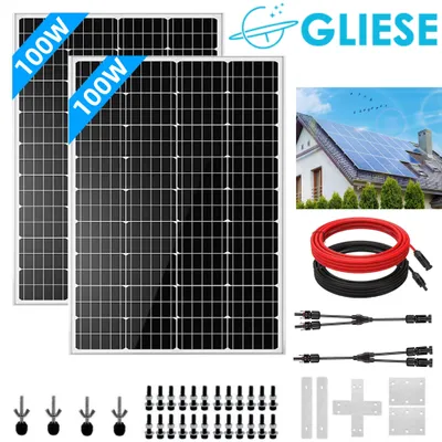 Immagine prodotto di sistema solare da 200W con cavo di prolunga a Y Facile installazione per giardino, camper e balcone