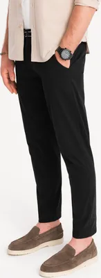 Obrázek produktu pro Ombre Clothing Pánské chinos kalhoty Gargaragon černá XL
