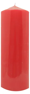 Produktbild von Stumpenkerze 60 x 120 mm rot, 1 Stück, deutsche Produktion