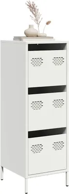 Immagine prodotto di vidaXL Credenza bianca 39x35x103,5 cm Acciaio