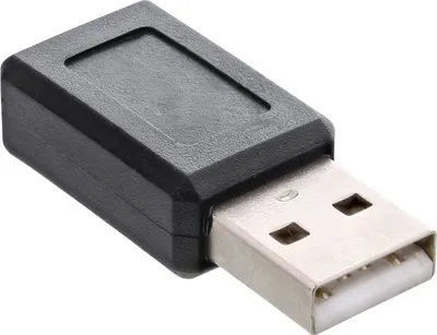 Produktbild von InLine Micro-USB Adapter, USB A Stecker an Micro-USB B Buchse, USB 2.0 A plug, Micro-USB B, Schwarz