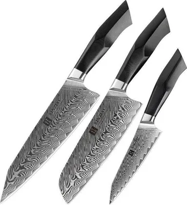 Produktbild von XinZuo - 3-teiliges Damast-Messerset - B32 Feng Serie