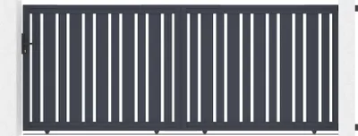 Produktbild von Schiebetor aus aluminium 4m VEYMONT H.160cm grau