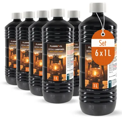 Produktbild von 1 L FLAMBIOL® Lampenöl Hochrein Kristallklar