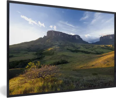 Produktbild von MuchoWow® Gerahmtes Poster Sonnenuntergang im Canaima National Park in Venezuela 90x60 cm - Poster mit Schwarzem Bilderrahmen Wandposter Rahmen Foto Bilder - Fotorahmen - Foto-Plakat