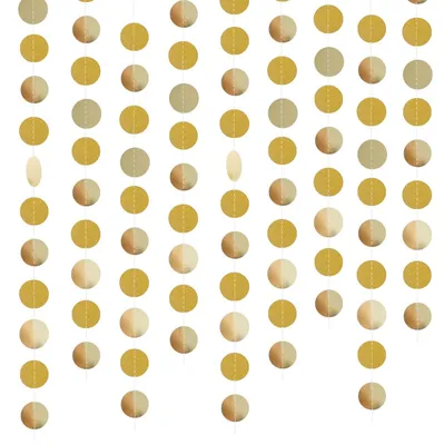 Image de Guirlande de points dorés en papier, 4 pièces, pour la décoration de fêtes