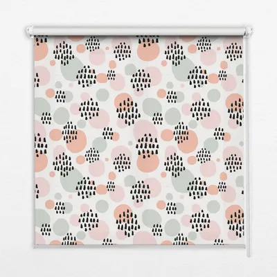 Produktbild von Seitenzug-Rollo Fensterrollo Jalousie - Lichtdurchlässig Springrollos - 110x180 cm - Schwarze Punkte