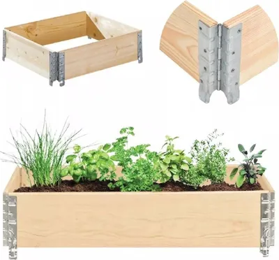 Obrázok produktu pre QLS vyvýšené záhradné lôžko na výsadbu bylinkového lôžka drevený záhradný box 120x120 10346