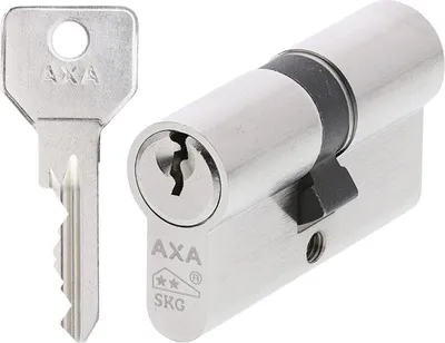 Produktbild von AXA Doppelzylinderschloss - 30/30 mm - Sicherheitszylinder, vernickelt - inkl. 3 Schlüssel