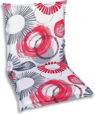 Produktbild von GO-DE Textil, Sesselauflage nieder, Sonnenkreise rot, 19231-02